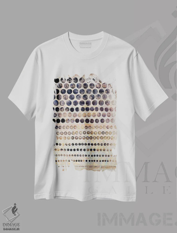 تیشرت سفید طرح دار – تیشرت هنری ,سایه ماه اثر ماچیارولی immage.ir