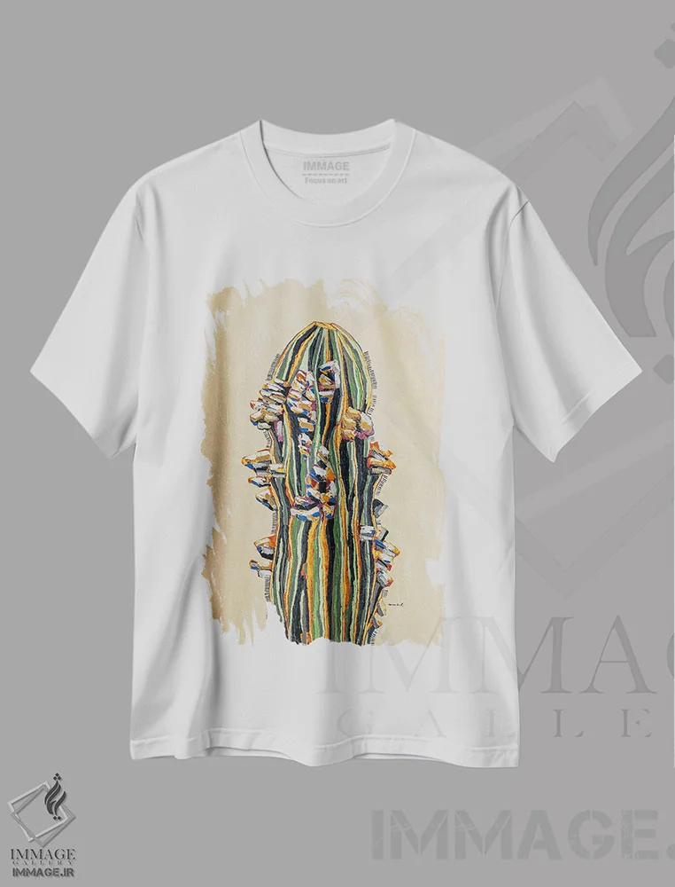تیشرت سفید طرح دار – تیشرت طبیعت ,عصر طلایی اثر ماچیارولی فروشگاه ایماژ