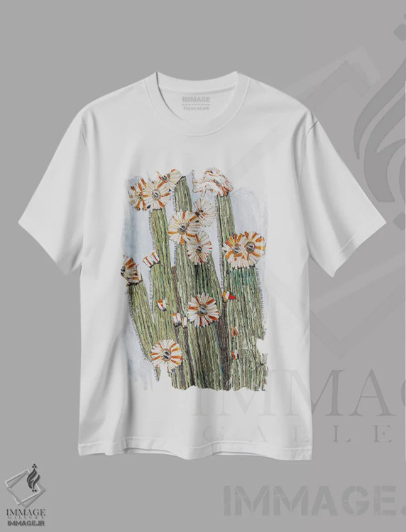 تیشرت سفید طرح دار – تیشرت طبیعت ,سلبریتی نوظهور اثر ماچیارولی immage.ir
