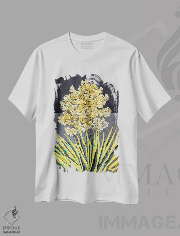 تیشرت سفید طرح دار – تیشرت طبیعت ,نیمه شب اثر ماچیارولی فروشگاه ایماژ