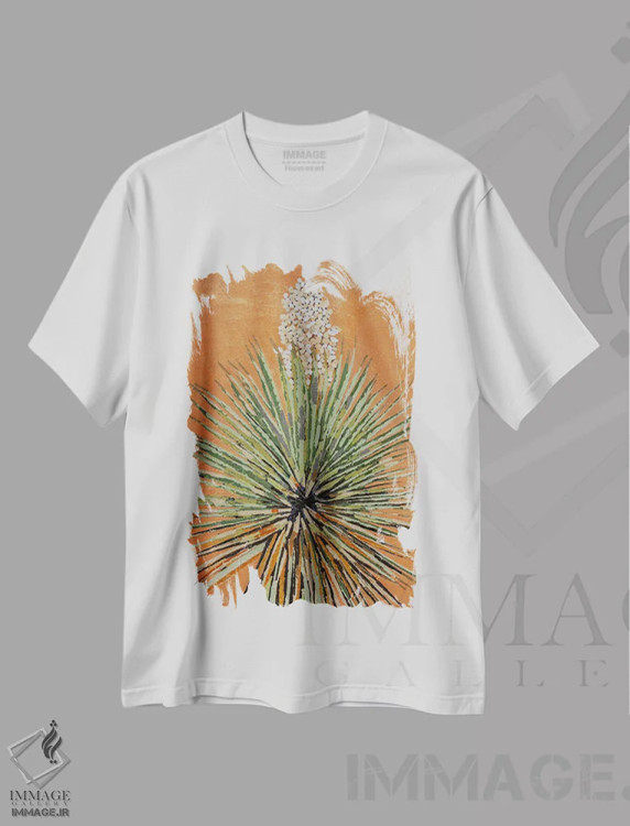 تیشرت سفید طرح دار – تیشرت گلدار ,بهشت اثر ماچیارولی immage.ir