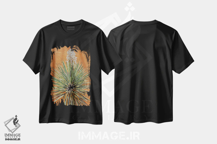 تیشرت مشکی طرح دار – تیشرت گلدار ,بهشت اثر ماچیارولی فروشگاه ایماژ