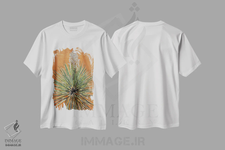 تیشرت سفید طرح دار – تیشرت گلدار ,بهشت اثر ماچیارولی immage.ir