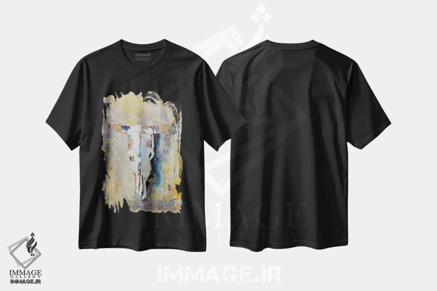 تیشرت مشکی طرح دار – تیشرت وسترن ,یادگار اثر ماچیارولی immage.ir