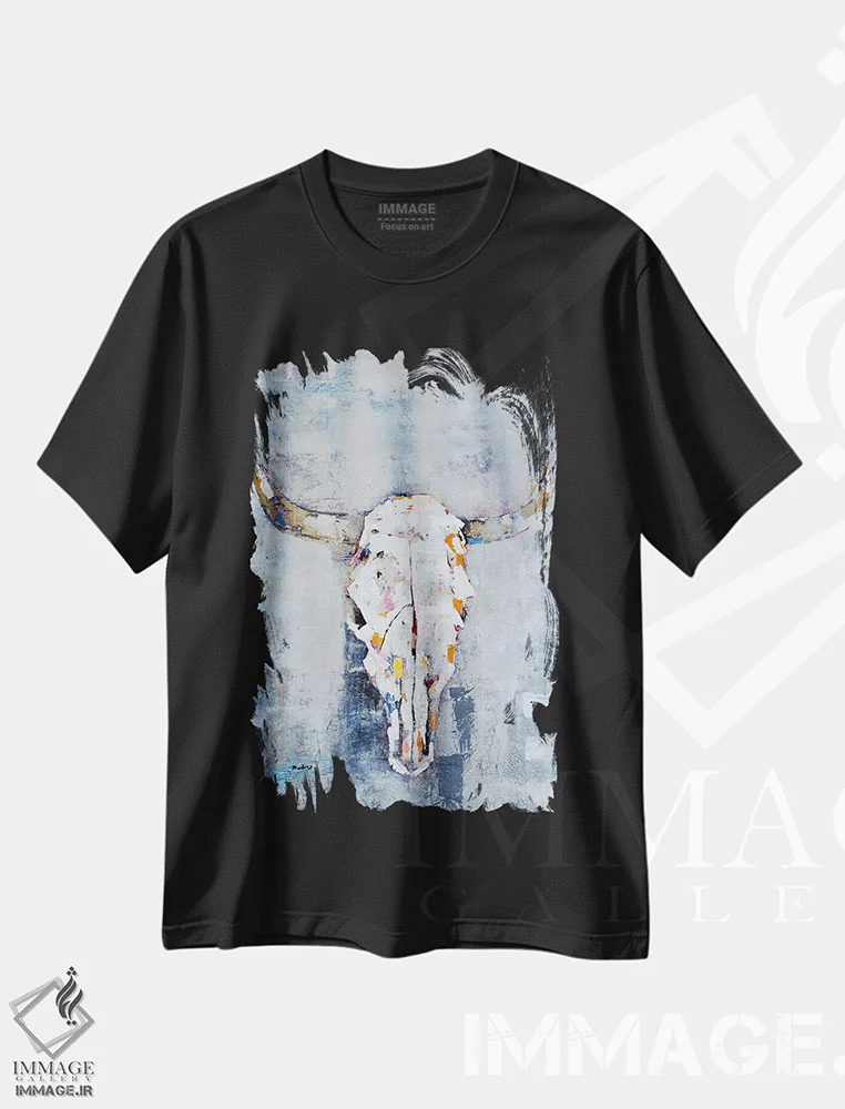 تیشرت مشکی طرح دار – تیشرت حیوانات ,آیکون اثر ماچیارولی فروشگاه ایماژ