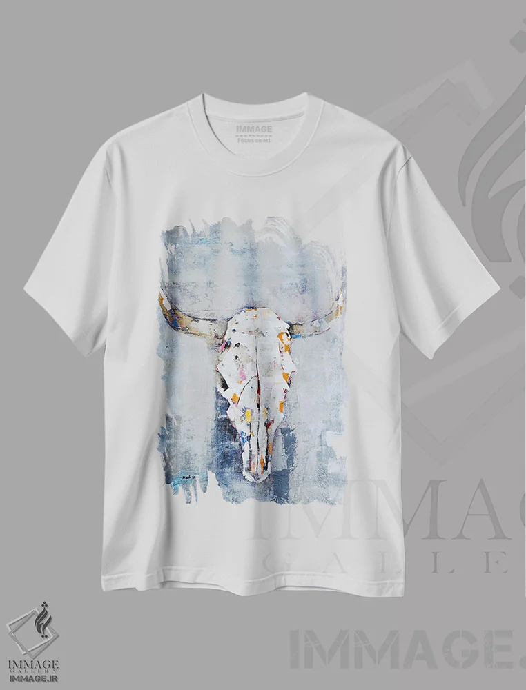تیشرت سفید طرح دار – تیشرت حیوانات ,آیکون اثر ماچیارولی immage.ir
