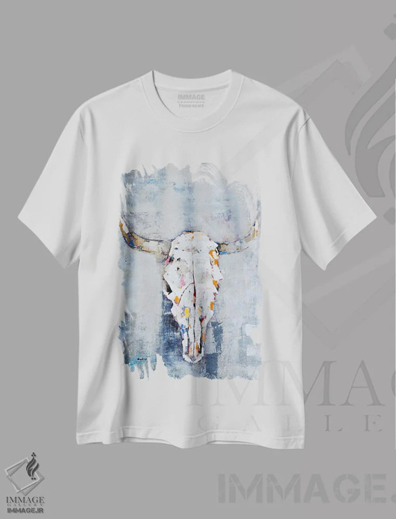 تیشرت سفید طرح دار – تیشرت حیوانات ,آیکون اثر ماچیارولی immage.ir