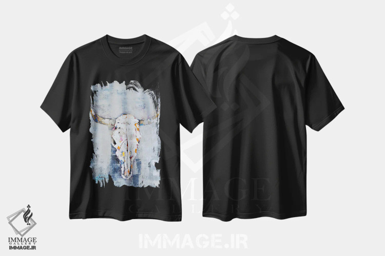 تیشرت مشکی طرح دار – تیشرت حیوانات ,آیکون اثر ماچیارولی فروشگاه ایماژ