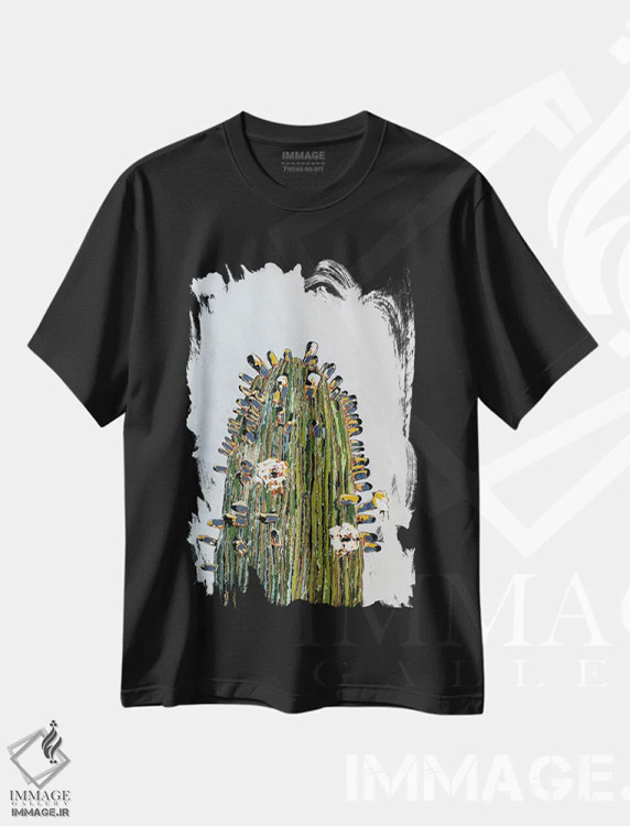 تیشرت مشکی طرح دار – تیشرت هنری ,نوآر اثر ماچیارولی فروشگاه ایماژ