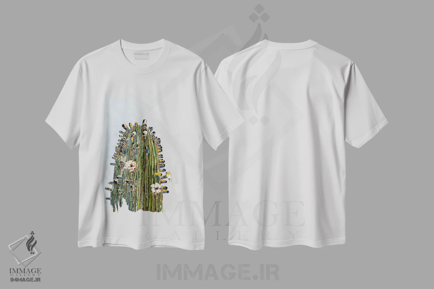 تیشرت سفید طرح دار – تیشرت هنری ,نوآر اثر ماچیارولی immage.ir
