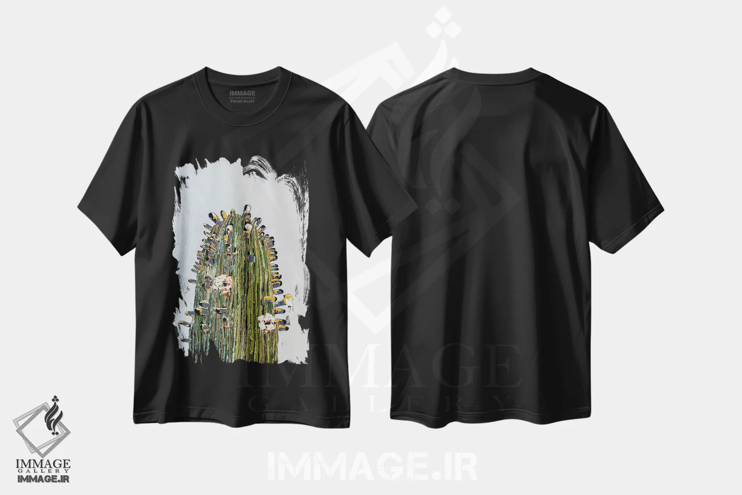 تیشرت مشکی طرح دار – تیشرت هنری ,نوآر اثر ماچیارولی فروشگاه ایماژ