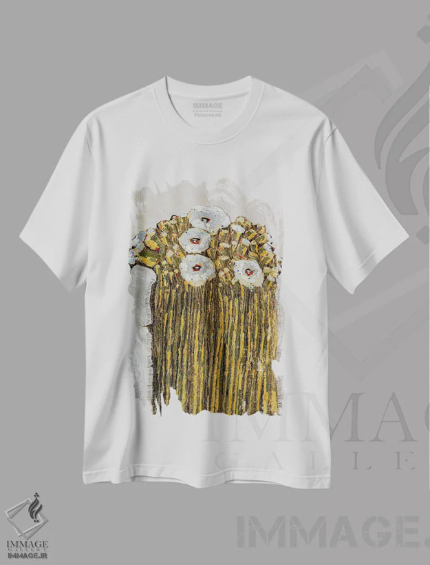 تیشرت سفید طرح دار – تیشرت گل ,خیالبافانه اثر ماچیارولی فروشگاه ایماژ