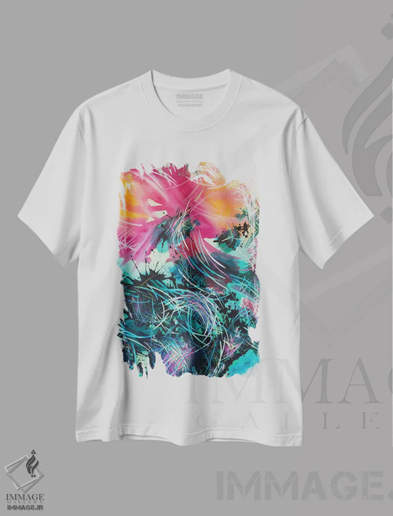 تیشرت سفید طرح دار – تیشرت رنگی ,برای همیشه II اثر مایکل کارینی immage.ir