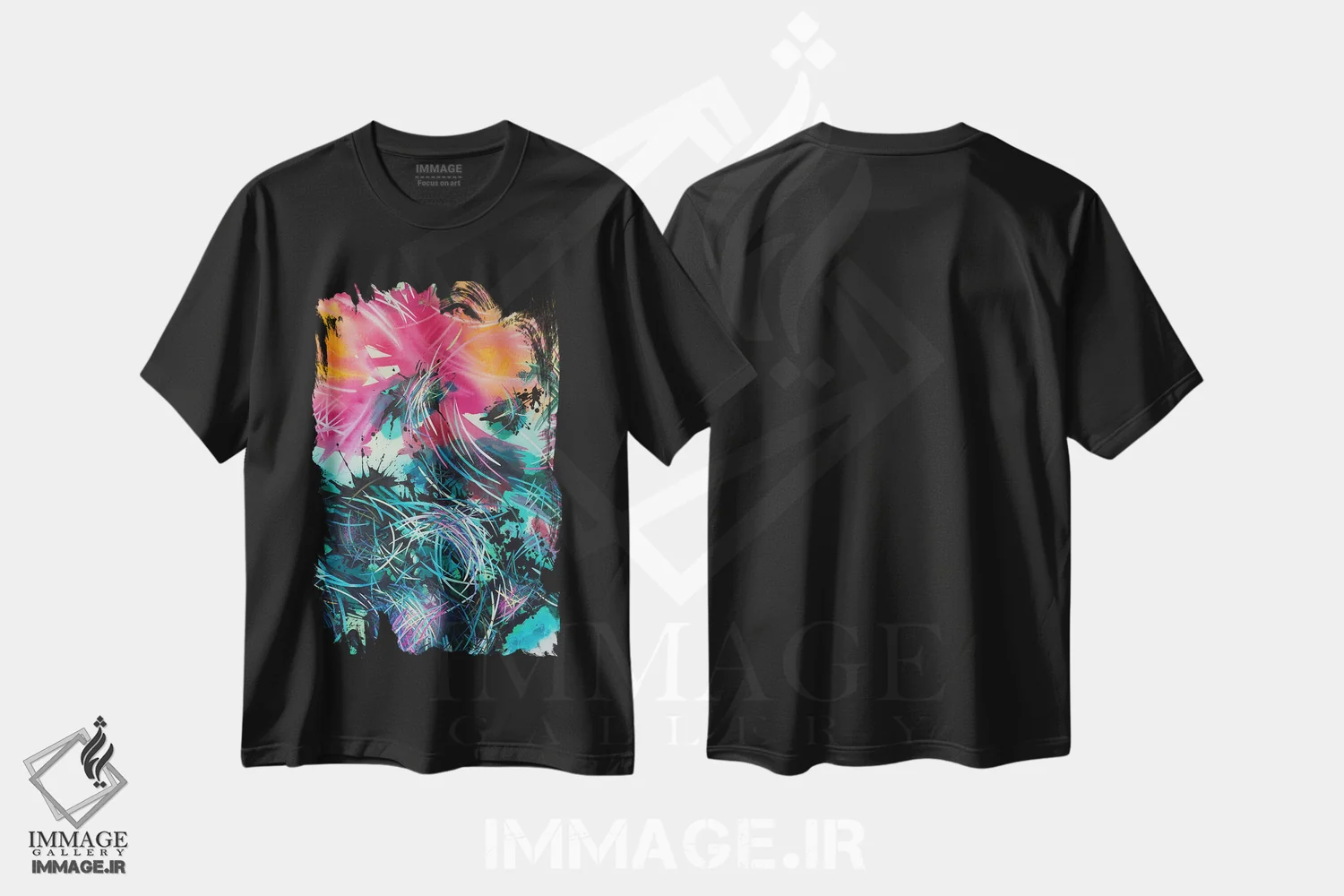 تیشرت مشکی طرح دار – تیشرت رنگی ,برای همیشه II اثر مایکل کارینی فروشگاه ایماژ
