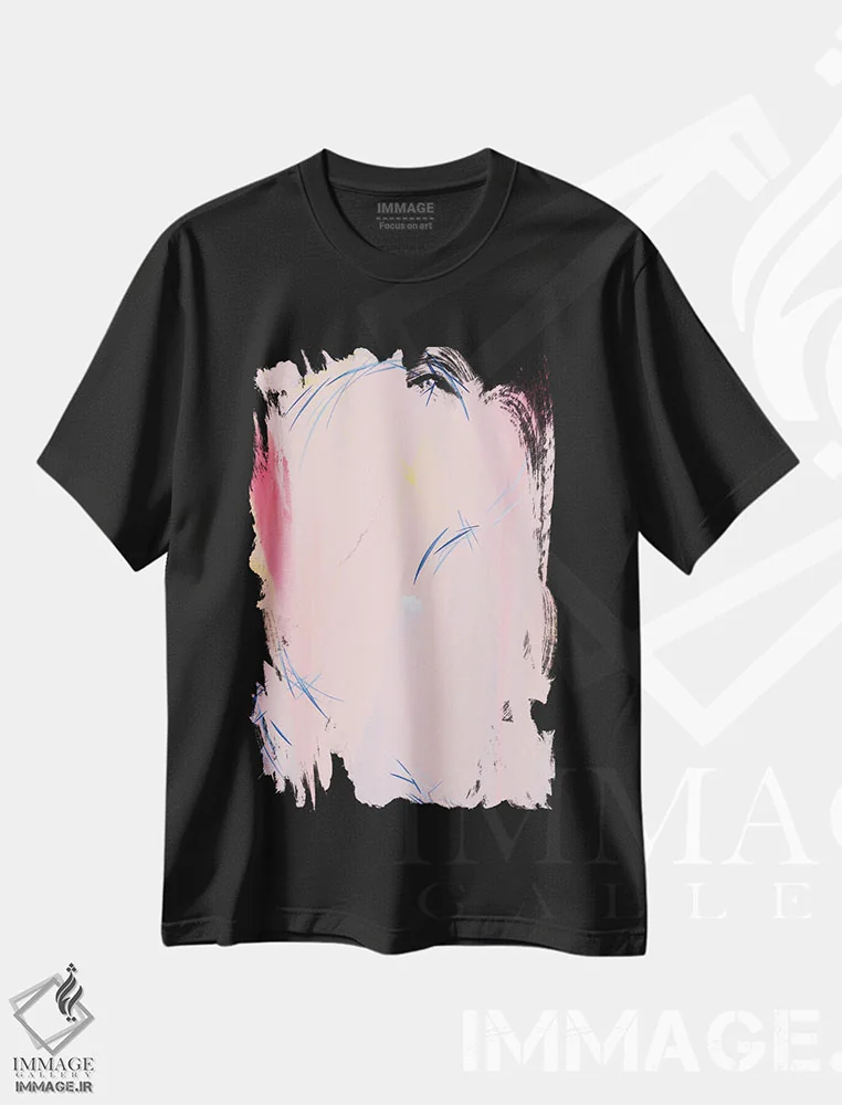 تیشرت مشکی طرح دار – تیشرت هنری ,آنگونه که پرنده در قفس هنوز می خواند اثر مایکل کارینی فروشگاه ایماژ
