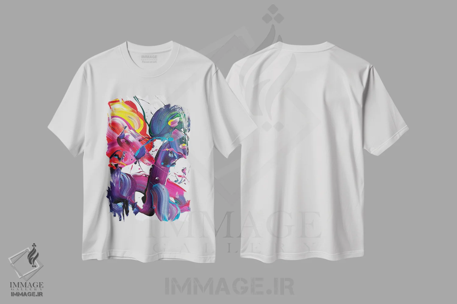 تیشرت سفید طرح دار – تیشرت رنگی ,در سراسر طیف اثر مایکل کارینی immage.ir