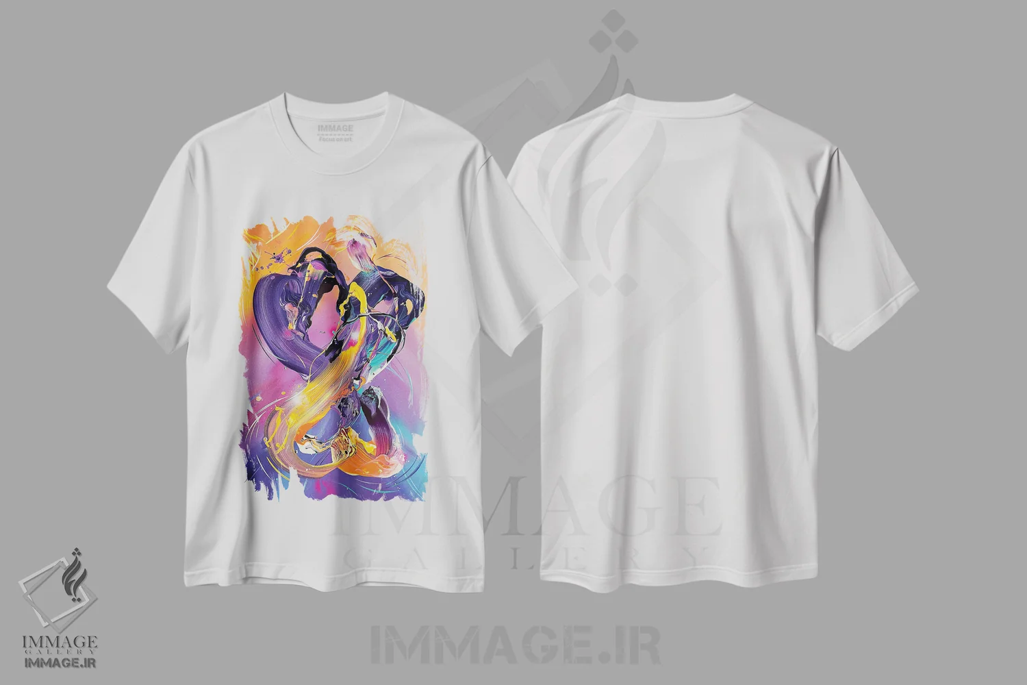 تیشرت سفید طرح دار – تیشرت انتزاعی ,آخرین رقص توئیچ اثر مایکل کارینی فروشگاه ایماژ