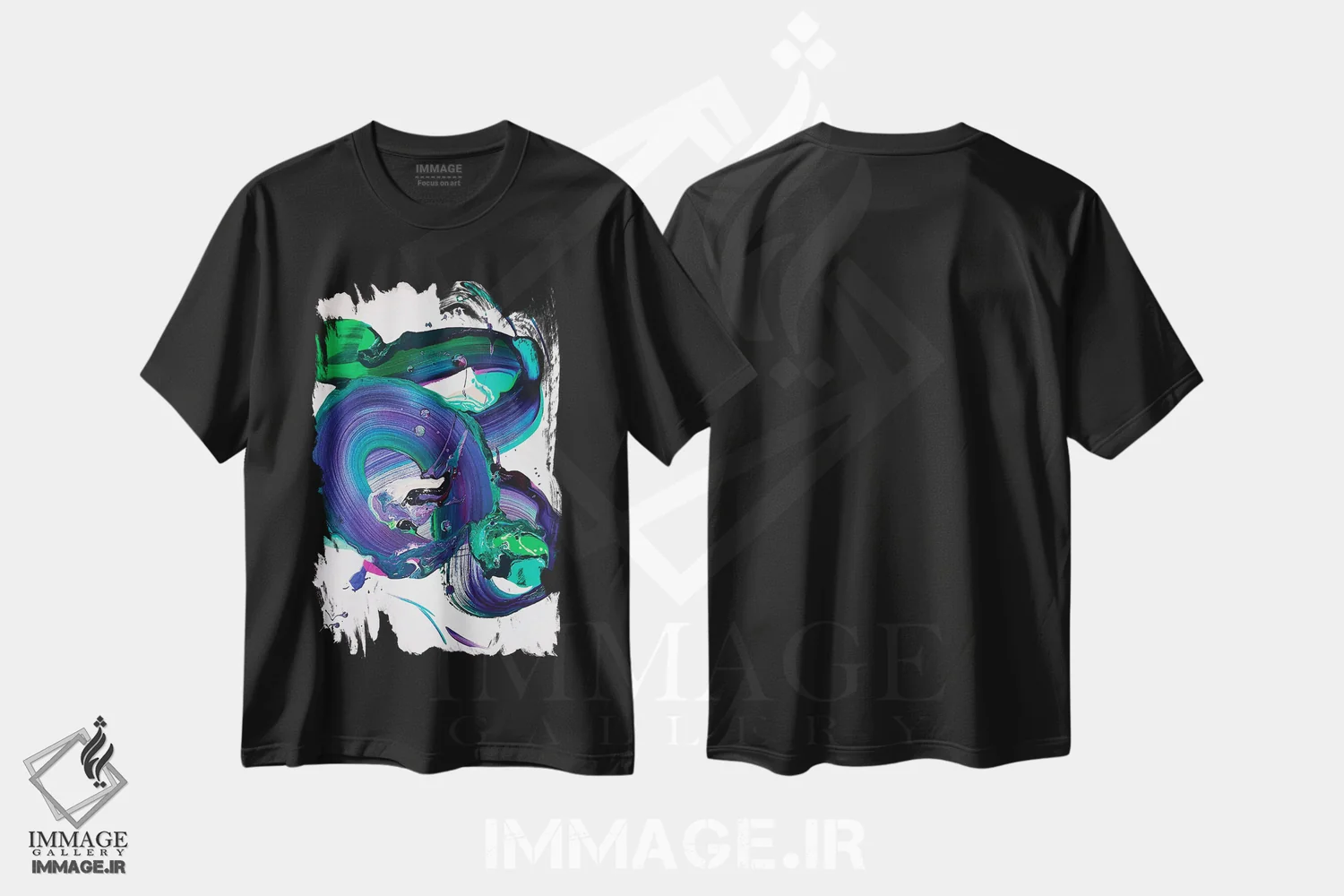 تیشرت مشکی طرح دار – تیشرت هنری ,مدیتیشن آگاهانه اثر مایکل کارینی فروشگاه ایماژ