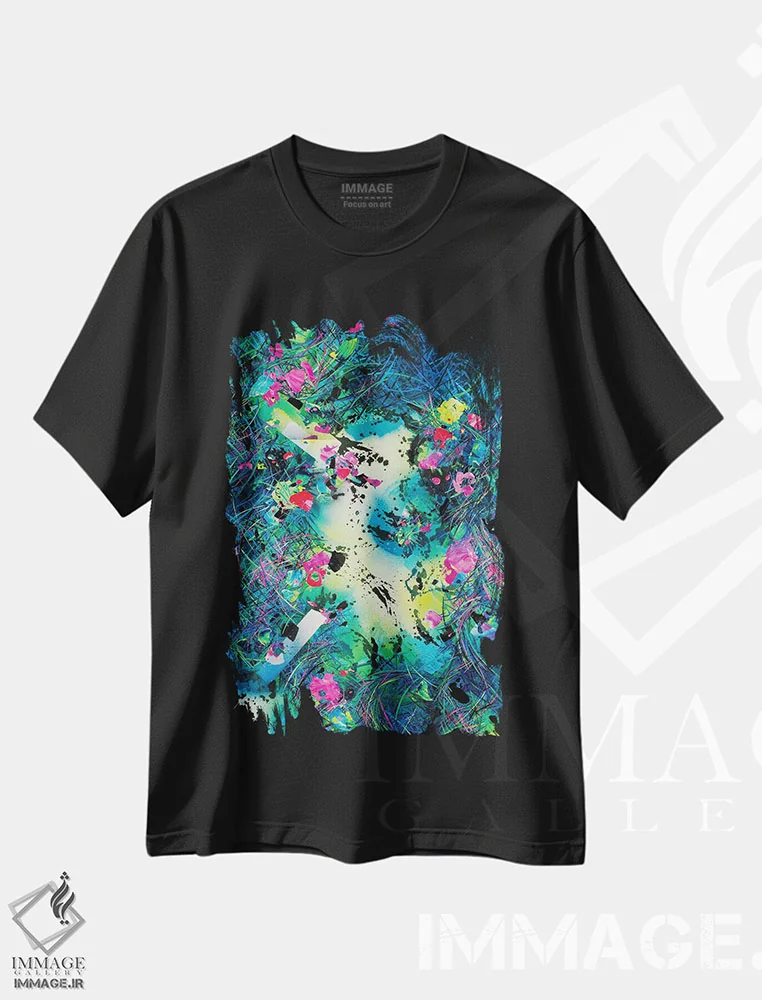تیشرت مشکی طرح دار – تیشرت هنری ,در جستجوی خانه اثر مایکل کارینی immage.ir