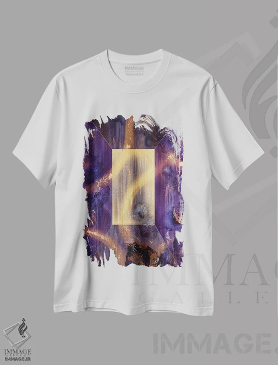 تیشرت سفید طرح دار – تیشرت هنری ,وقتی گم شدن فقط یک قدم تا یافتن فاصله دارد اثر مایکل کارینی immage.ir