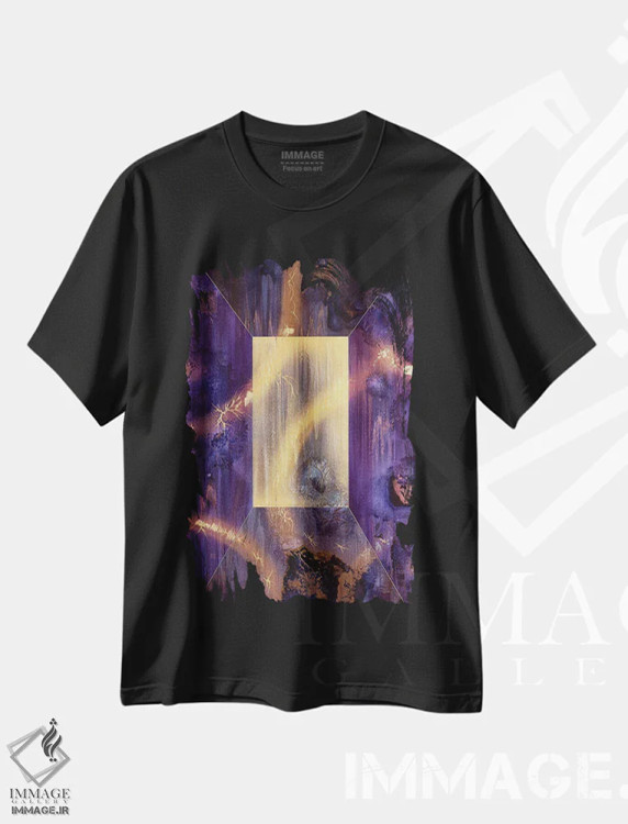 تیشرت مشکی طرح دار – تیشرت هنری ,وقتی گم شدن فقط یک قدم تا یافتن فاصله دارد اثر مایکل کارینی فروشگاه ایماژ