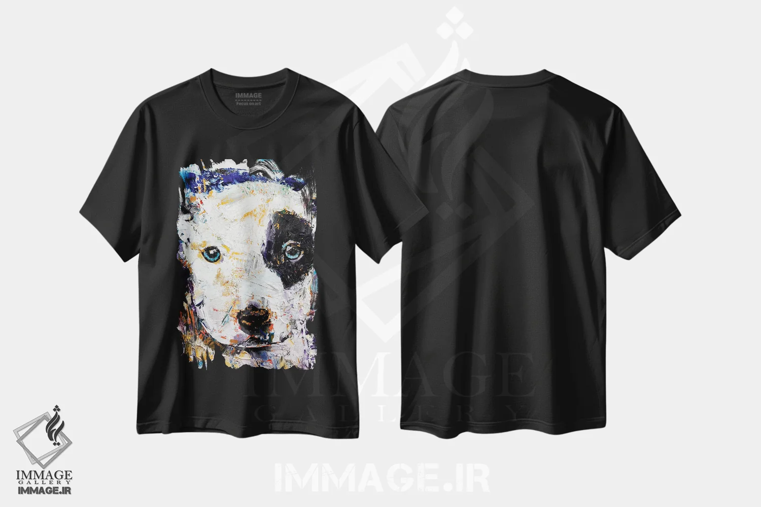 تیشرت مشکی طرح دار – تیشرت حیوانات ,توله پیت بول اثر مایکل کریس immage.ir