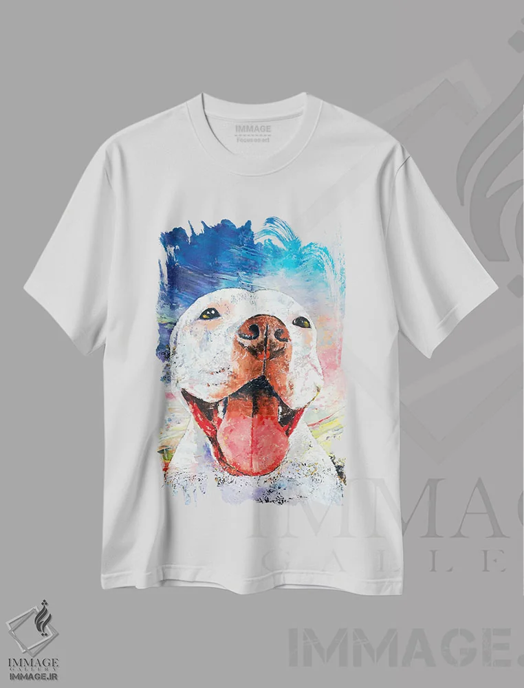 تیشرت سفید طرح دار – تیشرت اسپرت ,پیت بول اثر مایکل کریس فروشگاه ایماژ