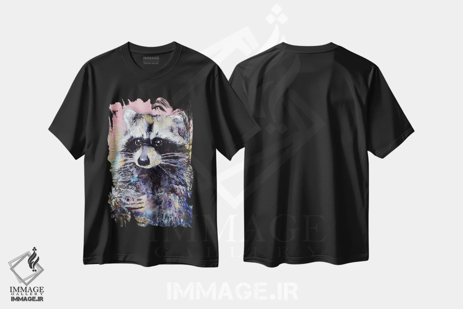 تیشرت مشکی طرح دار – تیشرت حیوانات ,راکن اثر مایکل کریس فروشگاه ایماژ