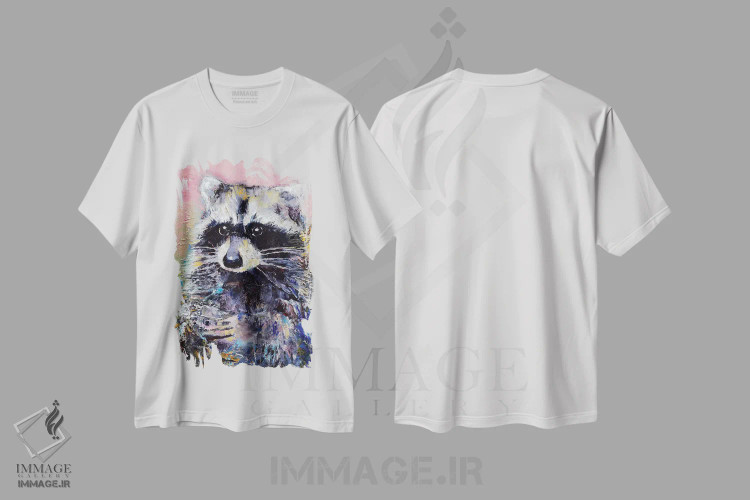 تیشرت سفید طرح دار – تیشرت حیوانات ,راکن اثر مایکل کریس immage.ir