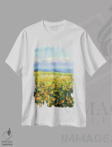 تیشرت سفید طرح دار – تیشرت طبیعت ,شقایق های ساحلی اثر مایکل کریس immage.ir