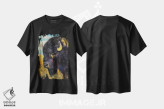 تیشرت مشکی طرح دار – تیشرت طبیعت ,گاومیش آمریکایی اثر مایکل کریس فروشگاه ایماژ