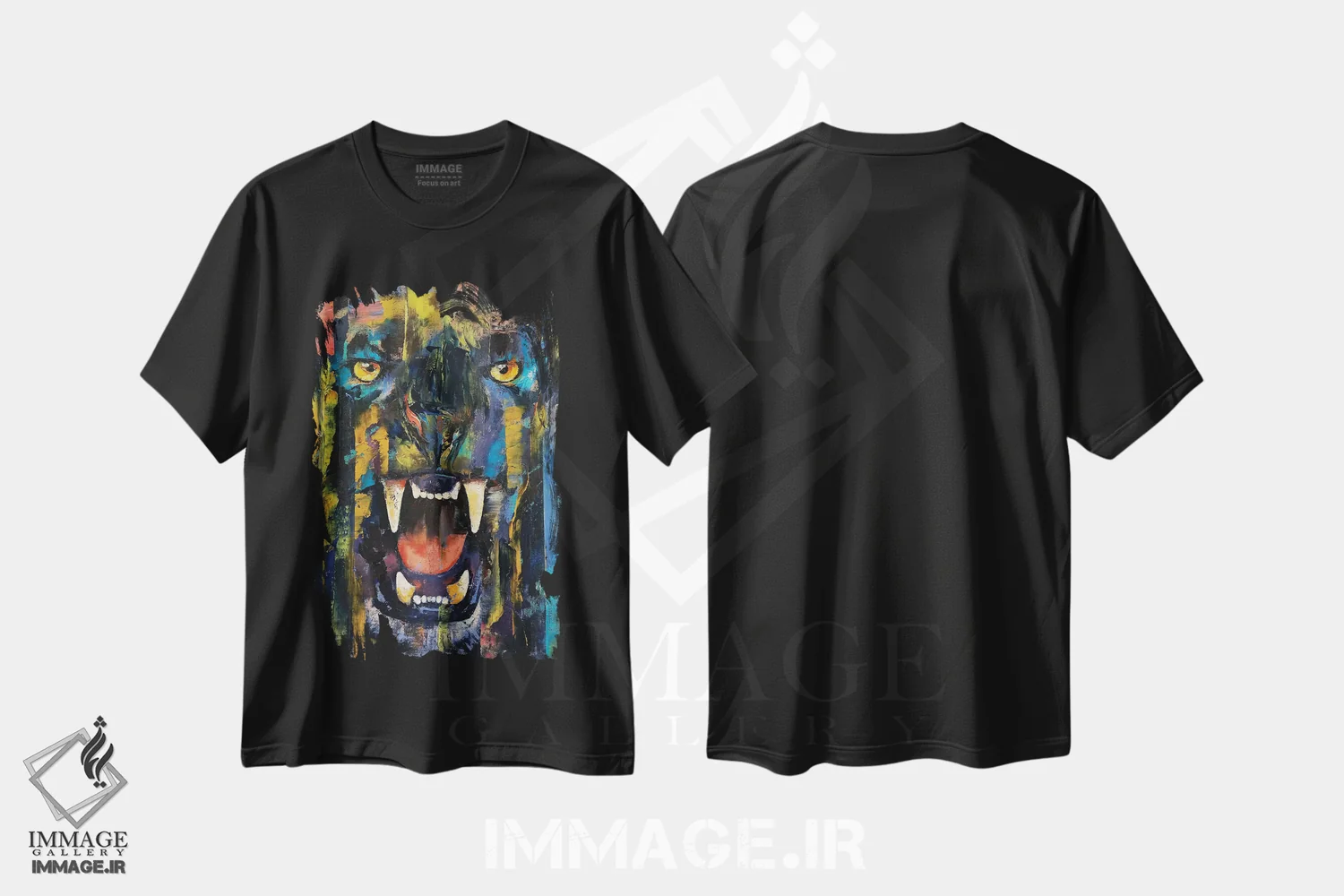تیشرت مشکی طرح دار – تیشرت اسپرت ,پلنگ سیاه اثر مایکل کریس immage.ir