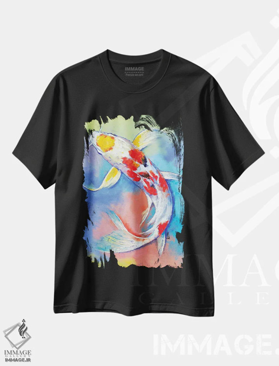 تیشرت مشکی طرح دار – تیشرت طبیعت ,کوی پروانه ای اثر مایکل کریس فروشگاه ایماژ