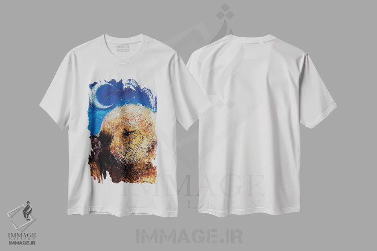 تیشرت سفید طرح دار – تیشرت حیوانات ,بچه سمور دریایی اثر مایکل کریس فروشگاه ایماژ