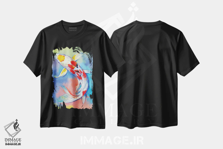 تیشرت مشکی طرح دار – تیشرت طبیعت ,کوی پروانه ای اثر مایکل کریس فروشگاه ایماژ