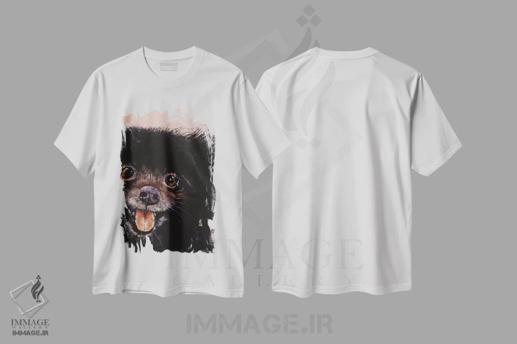 تیشرت سفید طرح دار – تیشرت حیوانات ,پامرانیان سیاه اثر مایکل کریس فروشگاه ایماژ