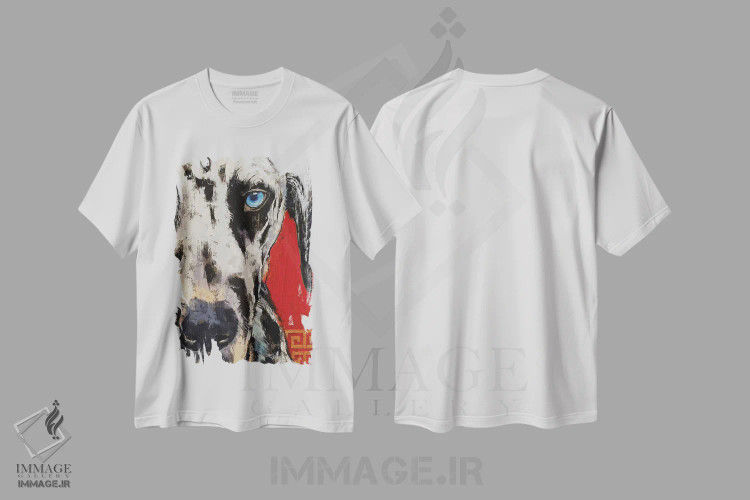 تیشرت سفید طرح دار – تیشرت حیوانات ,دالماتین اثر مایکل کریس immage.ir