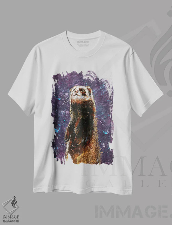 تیشرت سفید طرح دار – تیشرت طبیعت ,فرت سمورینه اثر مایکل کریس immage.ir