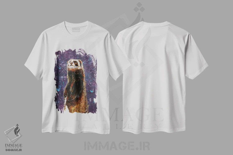 تیشرت سفید طرح دار – تیشرت طبیعت ,فرت سمورینه اثر مایکل کریس immage.ir