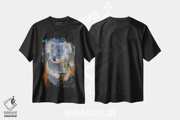 تیشرت مشکی طرح دار – تیشرت طبیعت ,کوالا اثر مایکل کریس immage.ir