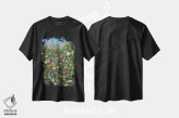 تیشرت مشکی طرح دار – تیشرت هنری ,گل های وحشی انتزاعی اثر مایکل کریس immage.ir
