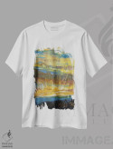تیشرت سفید طرح دار – تیشرت طبیعت ,غروب لطیف و ظریف اثر مایکل کریس فروشگاه ایماژ