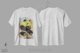 تیشرت سفید طرح دار – تیشرت موسیقی ,پاندای راستافاری اثر مایکل کریس فروشگاه ایماژ