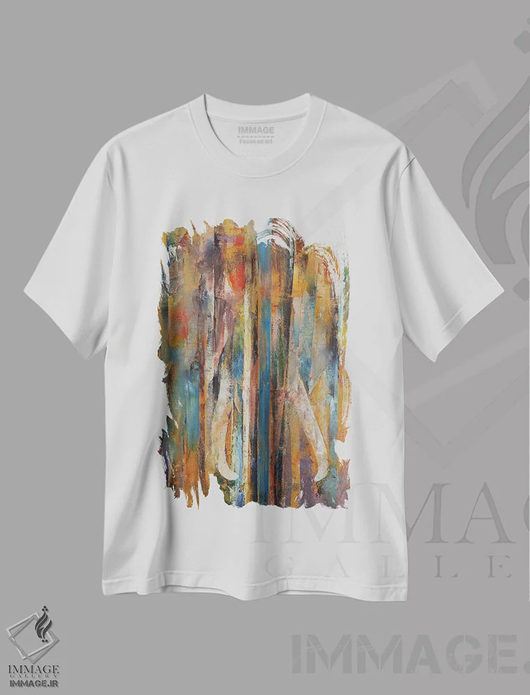 تیشرت سفید طرح دار – تیشرت گرافیکی ,فیل اثر مایکل کریس immage.ir