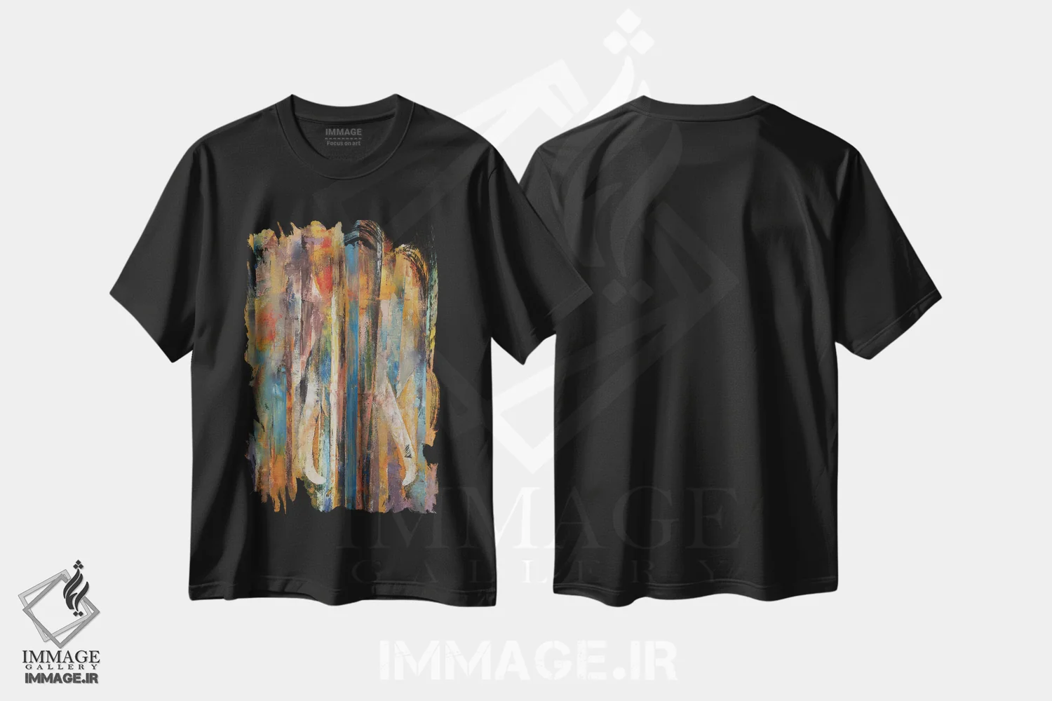 تیشرت مشکی طرح دار – تیشرت گرافیکی ,فیل اثر مایکل کریس فروشگاه ایماژ