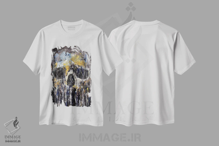 تیشرت سفید طرح دار – تیشرت فانتزی ,جمجمه کتولهو اثر مایکل کریس فروشگاه ایماژ