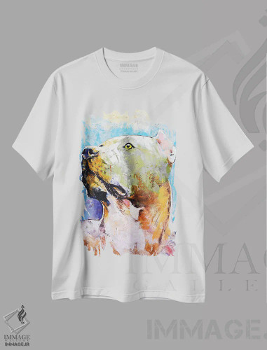 تیشرت سفید طرح دار – تیشرت حیوانات ,پیت بول اثر مایکل کریس فروشگاه ایماژ