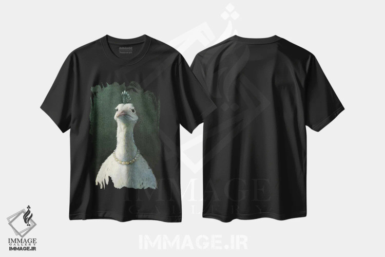 تیشرت مشکی طرح دار – تیشرت کلاسیک ,هرتا اثر مایکل سووا immage.ir