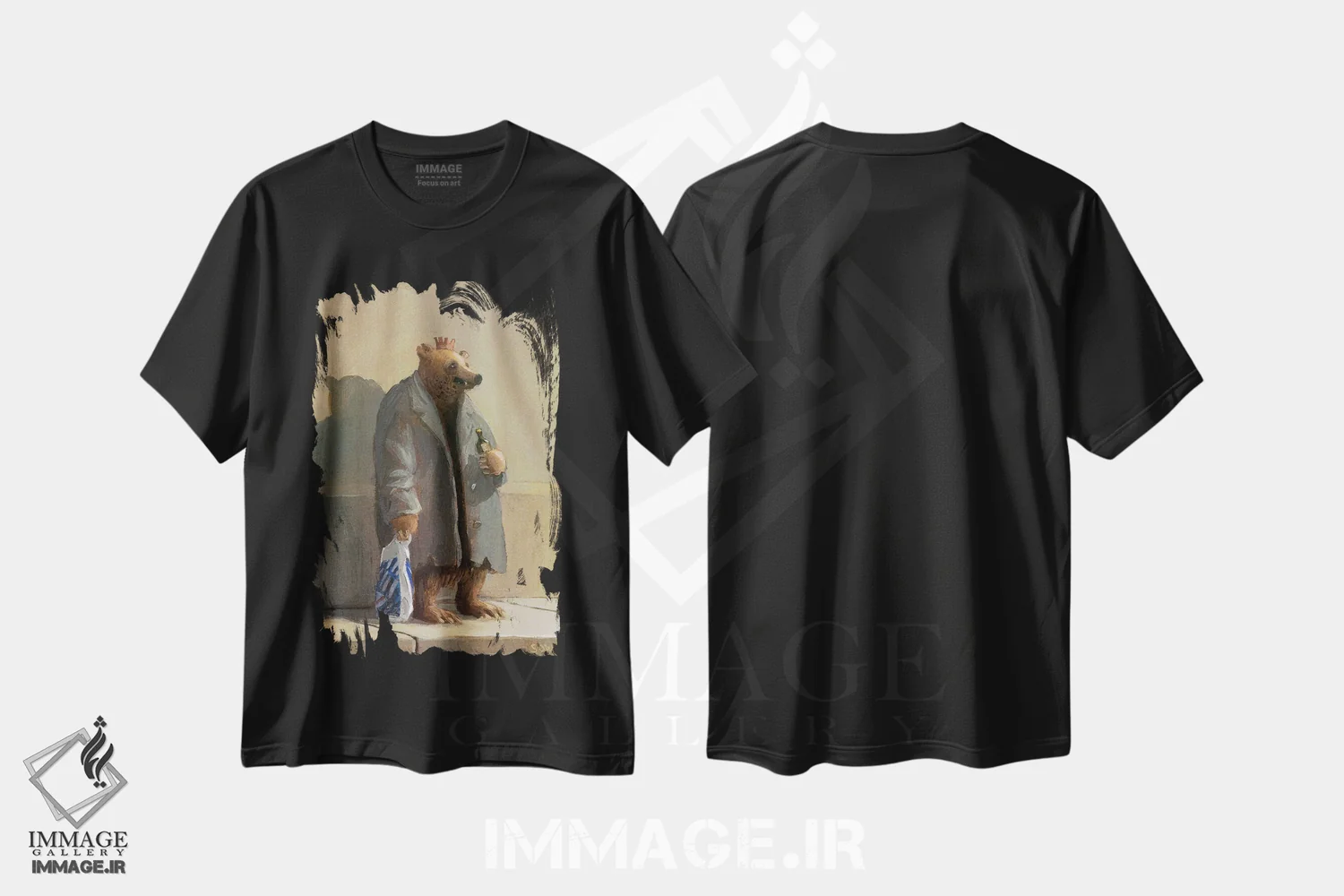 تیشرت مشکی طرح دار – تیشرت طنز حیوانات ,درود از پایتخت اثر مایکل سووا فروشگاه ایماژ