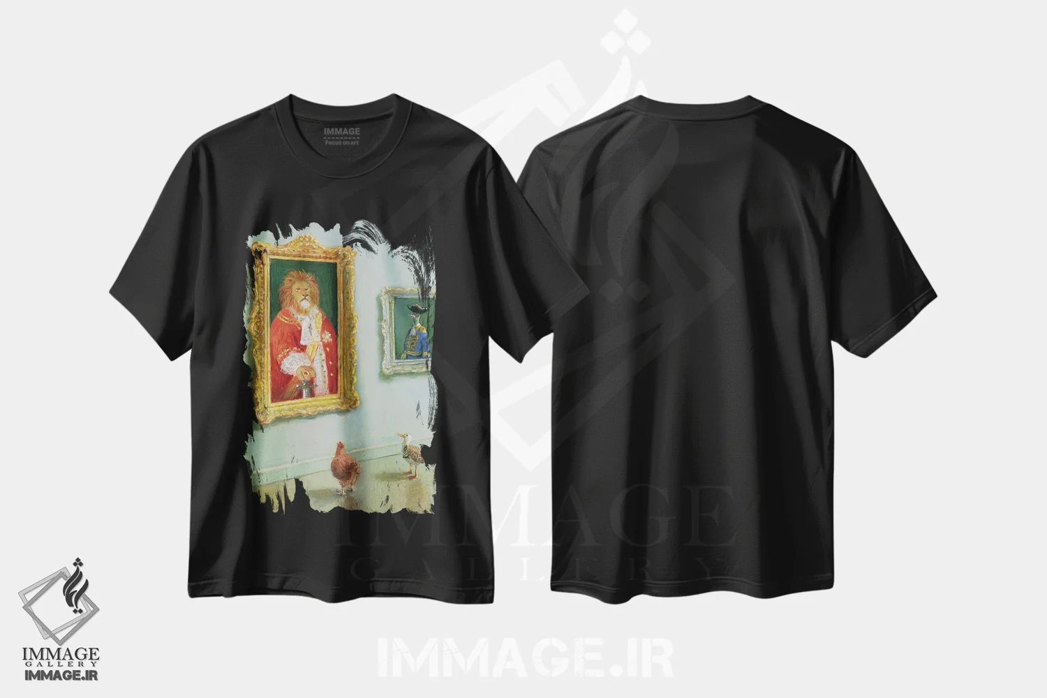 تیشرت مشکی طرح دار – تیشرت طنز حیوانات ,موزه اثر مایکل سووا فروشگاه ایماژ